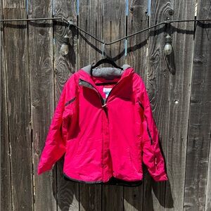 Columbia Hot Pink and Black Full-Zip Omni-Heat Snow Jacket kids XL or Womens Med